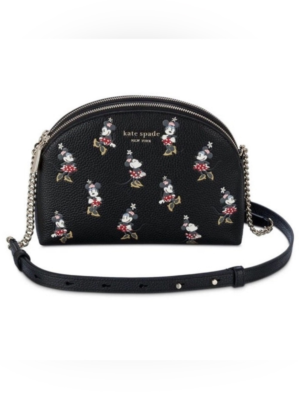 Kate Spade Black Disney Minnie Mouse C/B Bag. Black/Gold.